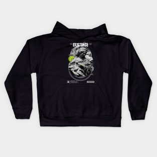 "EXISTENCE" WHYTE - STREET WEAR URBAN STYLE Kids Hoodie